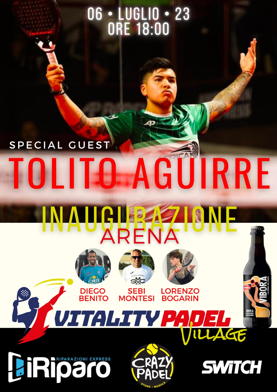 Inaugurazione ARENA Special Guest: Tolito AGUIRRE